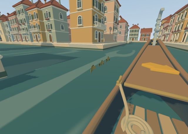 Schools of fish flash through the canals.